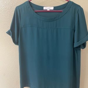 Women’s LOFT Green short sleeve blouse small
